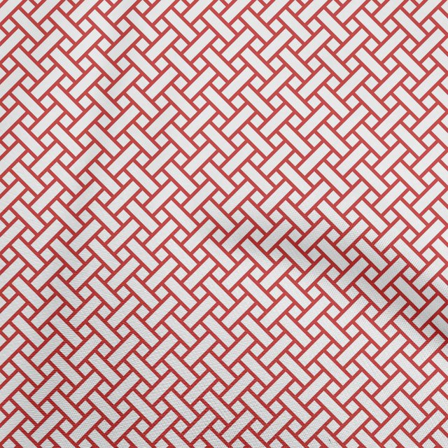 oneOone Rayon Red Fabric Geometric Craft Projects Decor Fabric Printed by The Yard 56 Inch Wide