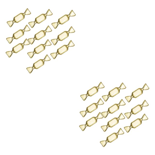 relayinert Mini Organisateur de Colliers en Forme de Bonbon Rangement de Colliers Jaune 10 Pcs 2Set