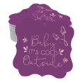 thumbnail image 1 of Inkdotpot Real Rose Gold Foil Baby It's Cold Outside Baby Shower Tags Favor Bracket Shape Hang Pack Of 50 Paper Tags, 1 of 6