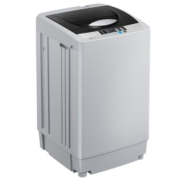 Simzlife Portable Compact Washing Machine 1.59 Cu.Ft/11LBS Capacity, 8 Wash Programs 8 Water Levels w/ Drain Pump & LED Display for Apartment, RV, Home