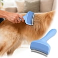 thumbnail image 1 of V-Shape Deshedding Comb for Cats and Dogs Efficient Grooming Tool Gently Loose Mats from Long Short Hair, 1 of 4