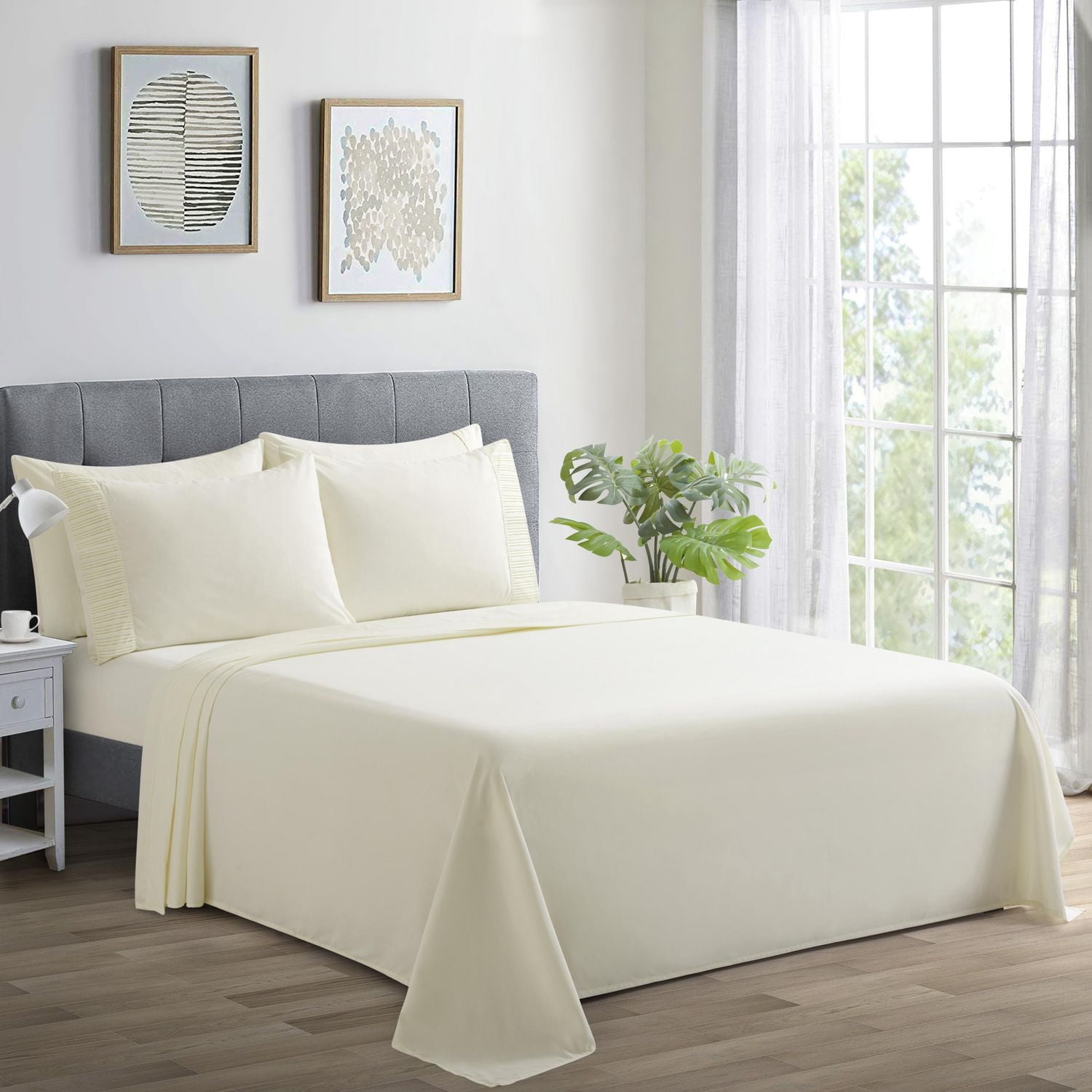 Literie Marina Decoration, draps toutes saisons, ultra doux, soyeux et à poches profondes, en rayonne de bambou