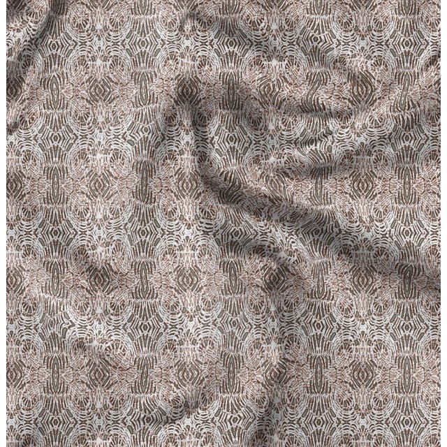 Soimoi Orange Poly Georgette Fabric Leopard Animal Skin Print Fabric by the Yard 52 Inch Wide