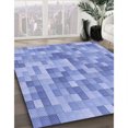thumbnail image 3 of Ahgly Company Tapis d'Intérieur Lavable à la Machine, Carré, Transitionnel, Bleu Ciel Lumineux, Tapis de Zone, 5 Pieds Carré, 3 of 7