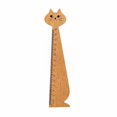 thumbnail image 1 of Liquidation! beishanbush Outil de Mesure Règle Règle en Bois Outil Règle Règle Étudiant Règle Créative Style Chat et Utile pour Enfants Filles Taille Unique Brun, 1 of 4