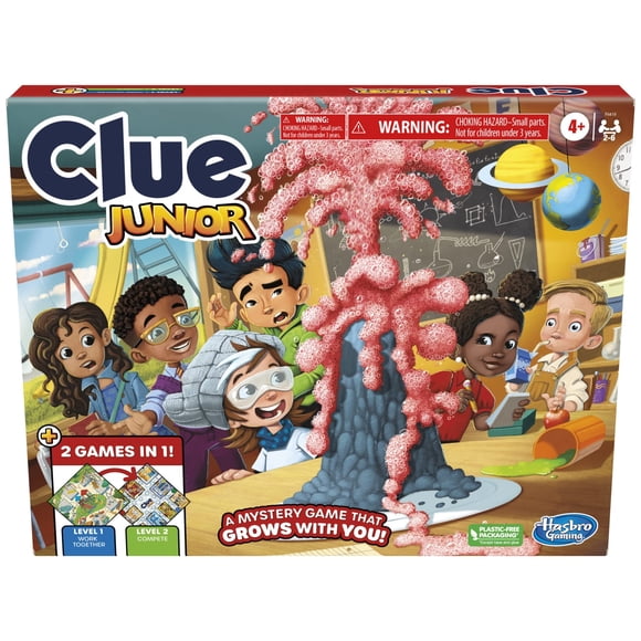 Hasbro Indice Junior Jeu de Société / Plateau de Jeu à 2 Côtés / 2 Niveaux de Jeu / 2 à 6 Joueurs / Jeu Mystère pour Enfants de 4 Ans et Plus / Parfait pour les Soirées Jeux en Famille et les Cadeaux de Rentrée