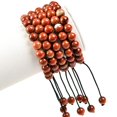 thumbnail image 2 of Natural Healing Power Gemstone Crystal Beads Unisex Adjustable Macrame Bracelets 8mm,Red Jasper, 2 of 4