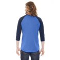 thumbnail image 2 of 5050 Raglan T-Shirt Manches Trois-Quarts, XS, Bruyère Bleu Marine, 2 of 3