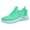 Light Green, variant on HTHLVMD Knit Mesh Slip-On Sneakers, Lightweight Breathable Casual Shoes, Women's Sports Shoes, Lightweight Lace Up Low Top Running & Tennis Sneakers, Breathable Gym Trainers for Holiday, White 8