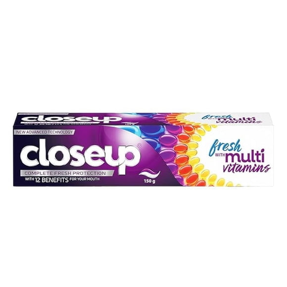 Close Up Complete Fresh Protection Toothpast| With Multi-Vitamin Formula, Bad Breath Treatment 150 G, 1 Count