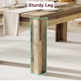 thumbnail image 5 of Ourlova 63in Dining Table for 4-6 Farmhouse Dinner Kitchen Table for 4 with Large Tabletop Rectangular Dining Room Table for Kitchen Living Room Easy Assembly Retro Brown/Thickened Tabletop, 5 of 5