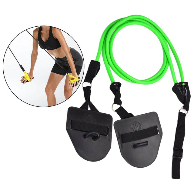ziyahi Bandes de Résistance pour Entraîneur de Bras Natation Freestyle Barre d'Exercice à Domicile Vert 50lb