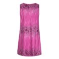 thumbnail image 4 of HKEJIAOI Liquidation d'Économies Robes Décontractées pour Femmes Cadeau de la Saint-Valentin Mode d'Été pour Femmes Décontractée Robe Midi à Col Rond Sans Manches à Fleurs Robe de Plage Ample Robe d'Été Violette, 4 of 9