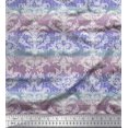 thumbnail image 1 of Soimoi Velvet Fabric Stripe & Ogee Damask Printed Fabric 1 Yard 58 Inch Wide, 1 of 3