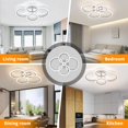 thumbnail image 2 of Vloitgol Modern LED Ceiling Light Fixture, 4 Rings Dimmable Flush Mount Ceiling Light with Remote, Acrylic Close to Ceiling Lighting Fixture for Low, 2 of 7