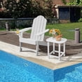thumbnail image 2 of Costway Chaise Adirondack de Patio Résistante aux Intempéries pour Jardin et Terrasse avec Porte-Gobelet Blanc, 2 of 6