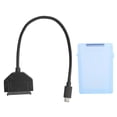 thumbnail image 2 of Type C  Adapter, 2.5in USB 3.0 Hard Drive Cable Stable 10Gbps Data Transfer with Protection Box for SSD for Windows98SE ME 2000 XP 7/8/10 for Laptop Red,White,Green,Blue,Gray, 2 of 7