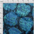 thumbnail image 3 of oneOone Cotton Poplin Medium Blue Fabric Abstract Leaf Texture Sewing Craft Projects Fabric Prints By Yard 42 Inch Wide, 3 of 4