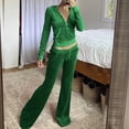 thumbnail image 1 of DPTALR Ensemble Décontracté pour Femmes avec Poche, Col Rond, Manches Longues + Pantalon, 1 of 7