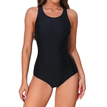 Maillot de Bain une Pièce Athlétique à Dos Nageur pour Femme, Amincissant