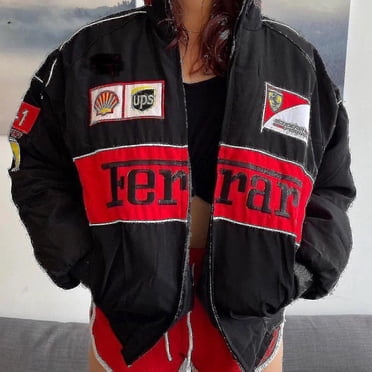 Racing Jacket Vintage White Nascar Retro Bomber - Jacket Formula 1 Vintage Jacket - Unisex Y2k Jack