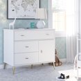 thumbnail image 3 of Valentina Asymmetrical 3 Drawer / 1 Door Convertible Dresser , White, 3 of 9