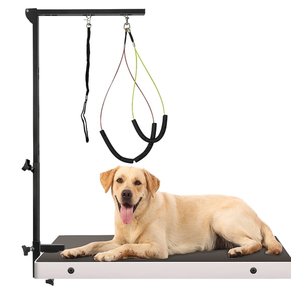Urban Deco Pet Grooming Arm with Clamp Innovative Portable Two Grooming Arms , 33.5 inch Height Adjustable,Dog Grooming Loop and No Sit Haunch Holder for Large and Small Dogs,Cats