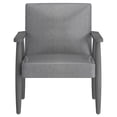 thumbnail image 2 of Mid-Century Modern Fabric Accent Chair in Beige, 2 of 7