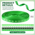 thumbnail image 2 of Estbridge 100 Yards 4 Rolls Mental Health Awareness Ribbon 3/8 Inches Per Roll Grosgrain Green Ribbon Printed Craft Ribbon for Mental Health Month Crafts Party, 2 of 6