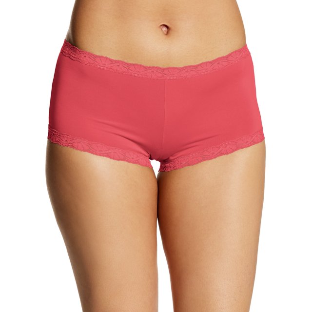 Maidenform Womens One Fab Fit Microfiber and Lace Boyshort - Best-Seller, 7