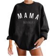 thumbnail image 2 of Qertyioot Chemises à Manches Longues pour Femmes, Mode Femmes Confortable Décontracté Chandail à Lettres Imprimé T-Shirt à Col Rond Blouse Hauts, 2 of 4