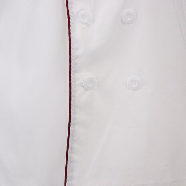 ziyahi Men Women Chef Uniform Single Breasted Cook Short Sleeve Coat L Red