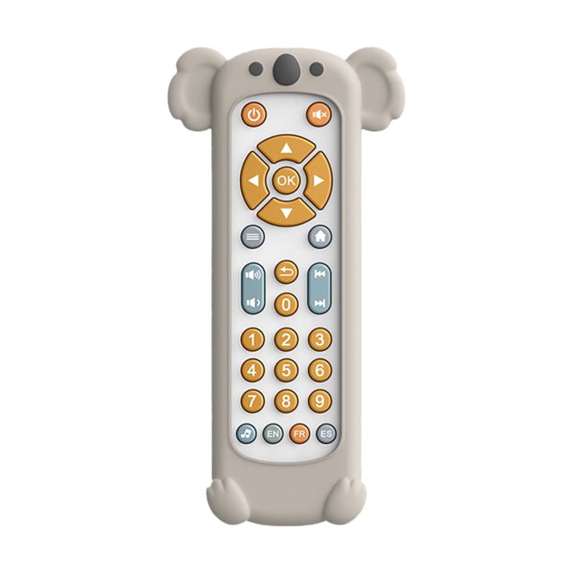 Baby TV Remote Control Toy With Light And Sound Realistic Controller For Young Children With 3 Languages Early Education Learning Music Toy Preschool Baby Boys And Girls