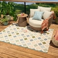 thumbnail image 2 of Beautiful By Drew Barrymore 5' x 7' Tile Diamonds Outdoor Rug, 2 of 13