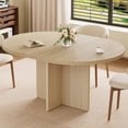 thumbnail image 2 of 43.3''-59'' Extendable Dining Table for 4-8, Kitchen Table with Hidden Storage & Sturdy Cross Base, Dinner Table for Dining Room, Removable Leaves, 2 of 8