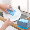 thumbnail image 4 of Kitchen Soap Dispenser with Sponge Holder and Drain Pan – 350 mL Automatic Liquid Dispenser for Sink, ABS Material, Transparent Container, 4 of 8