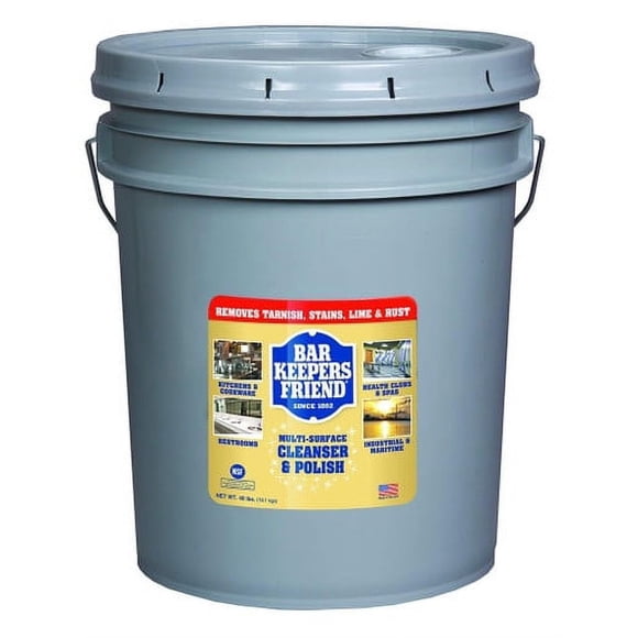 Bar Keepers Friend Powdered Cleanser and Polish - 40 lb Pail - All-Purpose Cleaning Solution