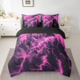 thumbnail image 2 of Erosebridal Ensemble de Literie Rose Vif Éclair Format Grand Lit, Ensemble de Lit Nature Tonnerre, Literie Moderne Néon Lumineuse Réversible Format Grand Lit, Microfibre Décor de Chambre, 7 Pcs, 2 of 5
