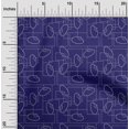 thumbnail image 1 of oneOone Cotton Cambric Fabric Geometric Maze & Rabbit Animal Sashiko Printed Craft Fabric BTY 56 Inch Wide, 1 of 4