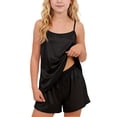thumbnail image 2 of Ensemble Estival Mignon pour Enfants, Haut Sans Manches à Col Rond Uni et Short, Tenue d'Intérieur Deux Pièces pour Enfants, 2 of 7