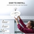 thumbnail image 3 of Socket Fan Air Ceiling Fan Light Color Changing Fan Light, 3 of 9