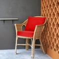thumbnail image 3 of Gymax 2PCS Deep Seat Chair Cushion Pads Set Indoor Outdoor W/ Rope Belts Red, 3 of 10