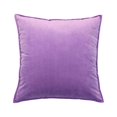 thumbnail image 2 of Seat Cushion Cover Solid Color Velvet Zip Attachment Automotive Square Replacement Soft Decorative Reusable Zipper Sofa Pillow Case Accessories Purple 40x40cm, 2 of 9