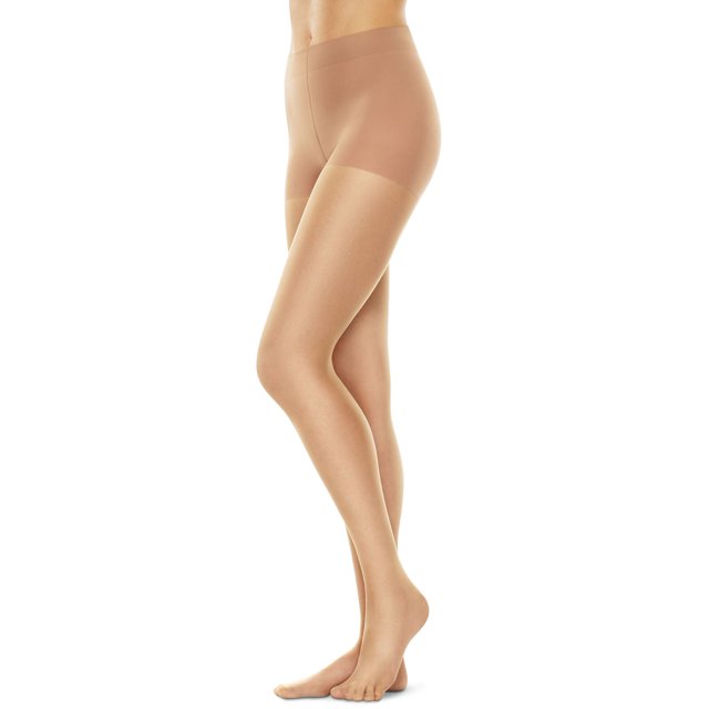 Hanes Womens Perfect Nudes Run Resistant Tummy Control Girl Short Hosiery, XL,