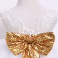 thumbnail image 4 of Robes de Princesse à Paillettes pour Filles Sans Manches Dos Ajouré Grand Nœud Robe Tutu en Tulle, 4 of 6