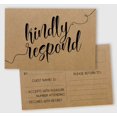 thumbnail image 1 of Inkdotpot RSVP Postcards (Set Of 50) 4"X6" Blank With Mailing Side,RSVP Reply Response Cards For Wedding Rustic Kraft Script Style Print Return Cards, 1 of 5