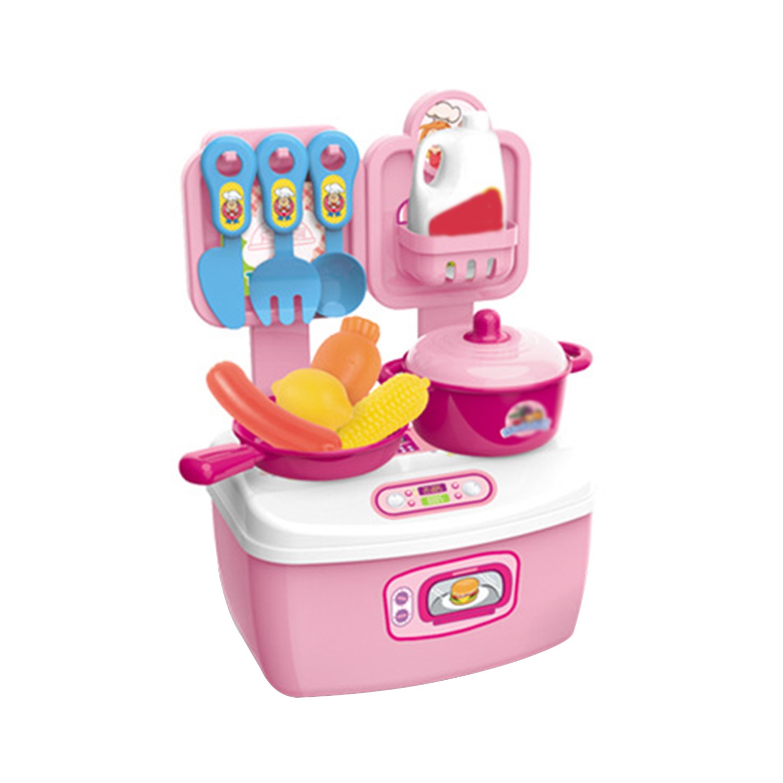 Diy Toy Kitchen Set For Kids With 17 Kitchen Accessories Pretend Play Tools Role Play Cooking Toy With Realistic Cutting Food And Appliances For Creative Play