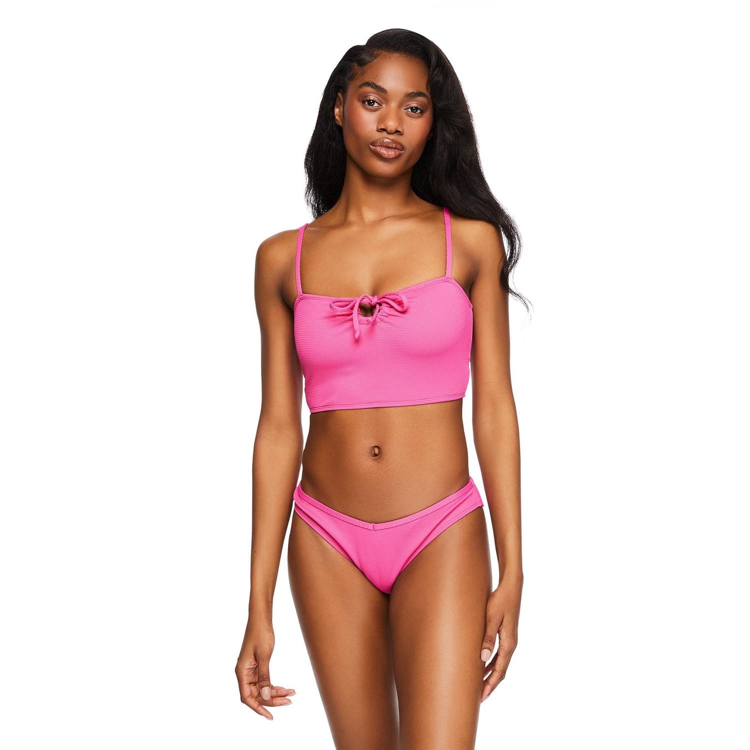 Bas de bain avec ceinture montée en V No Boundaries pour femmes
