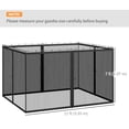 thumbnail image 3 of Outsunny 10' x 12' Gazebo Replacement Mosquito Netting, Dark Grey, 3 of 10