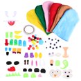 thumbnail image 1 of 1 Set Kids Felt Craft Set Hand Puppet Making Kit DIY Art Craft Supplies, 1 of 9